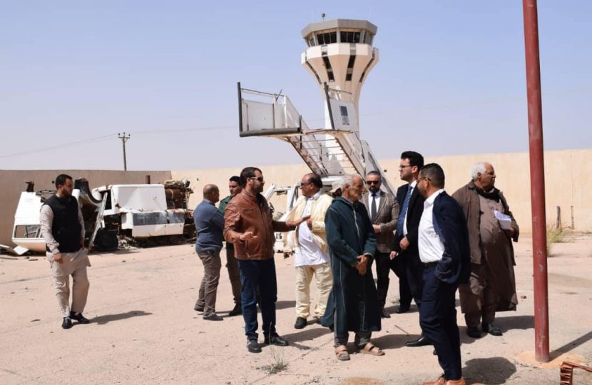 الشركة الليبية للخدمات الأرضية تتابع جاهزية مطار سرت للعودة للعمل