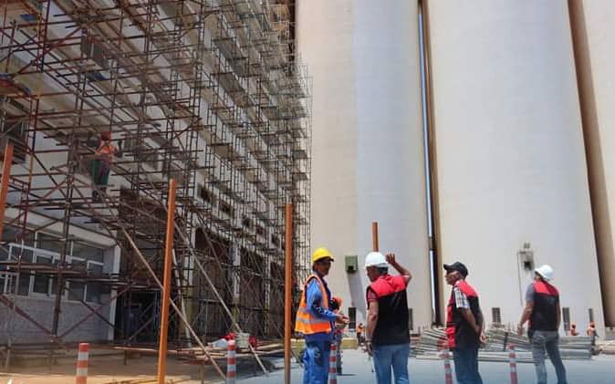 إنطلاق صيانة الهيكل الخرساني لصوامع الحبوب بميناء المنطقة الحرة مصراتة